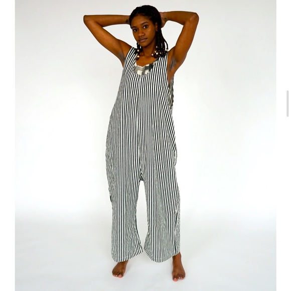 State the Label Pants - State the Label Pinstripe Overalls